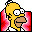 Simpsons Folder Red Homer folder Icon